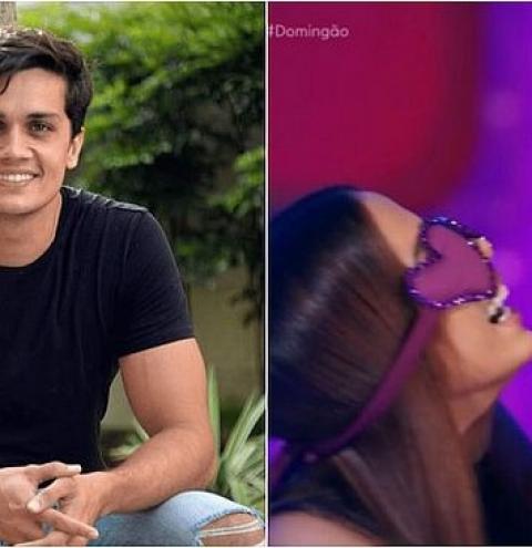 Alagoano Hugo Novaes ganha disputa no Domingão do Huck e beija cantora Anitta no palco