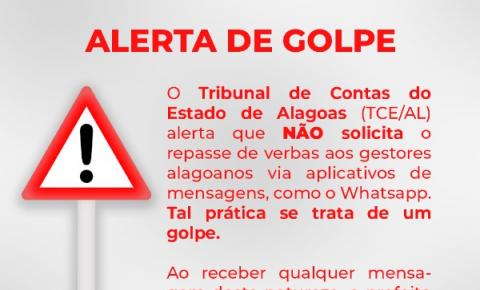 TCE/AL alerta gestores municipais sobre golpe